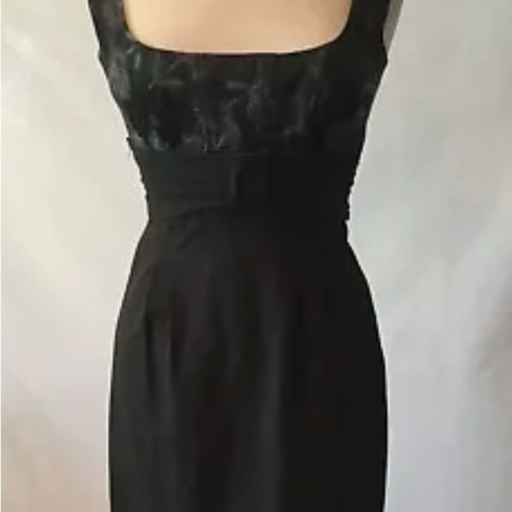 Nanette Lepore Transitional Bustier Pinstripe Dress w/Teal & Gray Accents Size 6